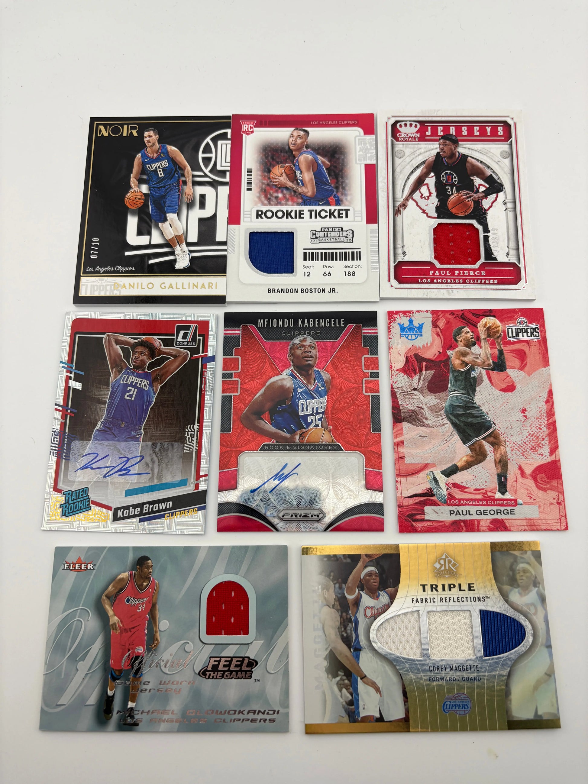 NBA Sports Los Angeles Clippers Card Lot - Paul Pierce, Patch, Auto, Rookies FRENLY BRICKS - Open 7 Days