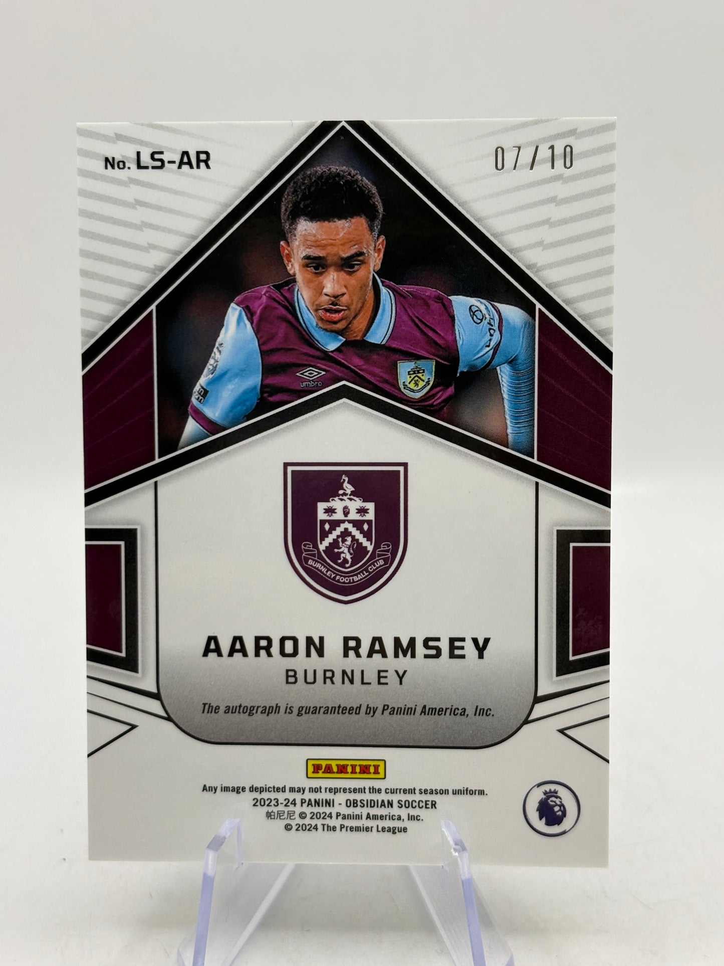 2023-24 Panini Obsidian - Aaron Ramsey Lightning Strike Auto /10 Blue