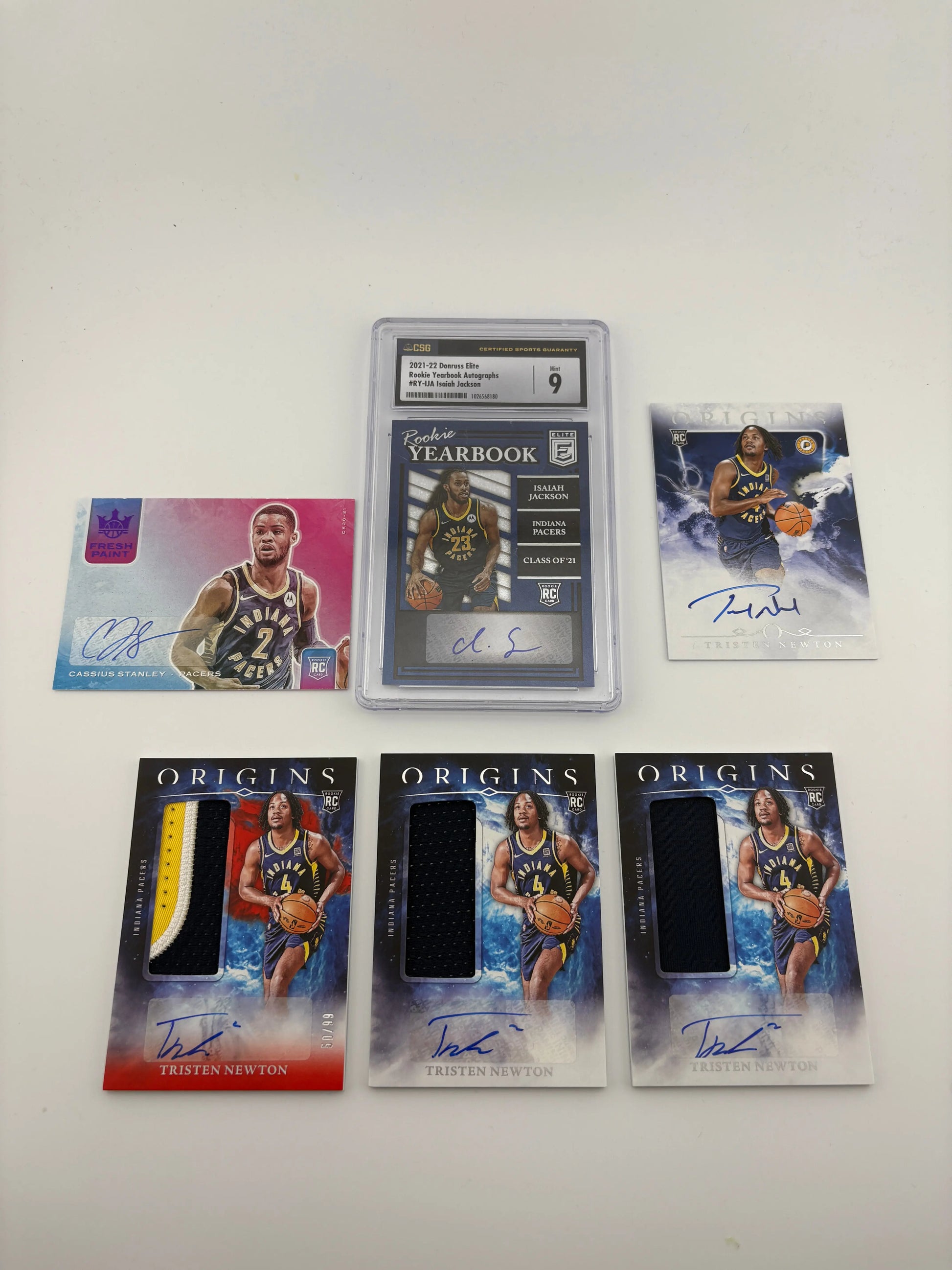 NBA Sports Indiana Pacers Card Lot - Tristen Newton, Rookies, Auto, Patch, Graded FRENLY BRICKS - Open 7 Days