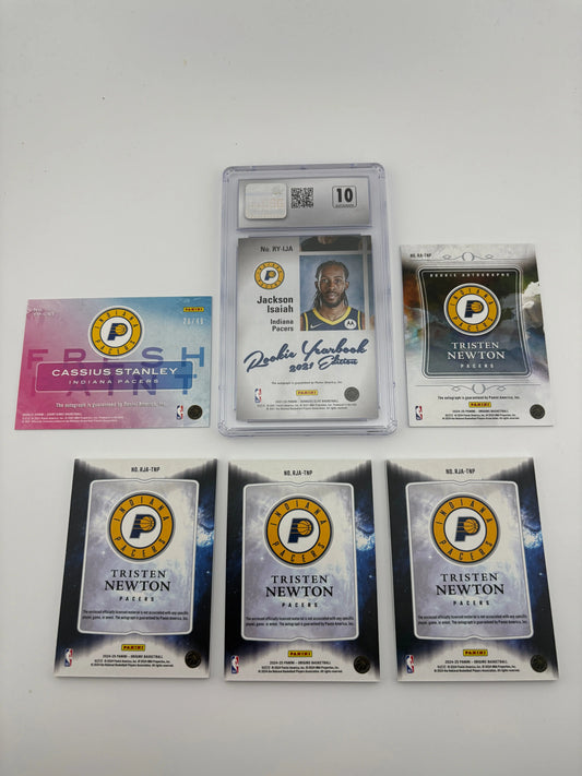 NBA Sports Indiana Pacers Card Lot - Tristen Newton, Rookies, Auto, Patch, Graded FRENLY BRICKS - Open 7 Days