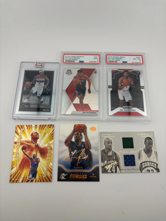 NBA Sports Washington Wizards Card Lot - Gilbert Arenas, Patch, Graded, Numbered FRENLY BRICKS - Open 7 Days