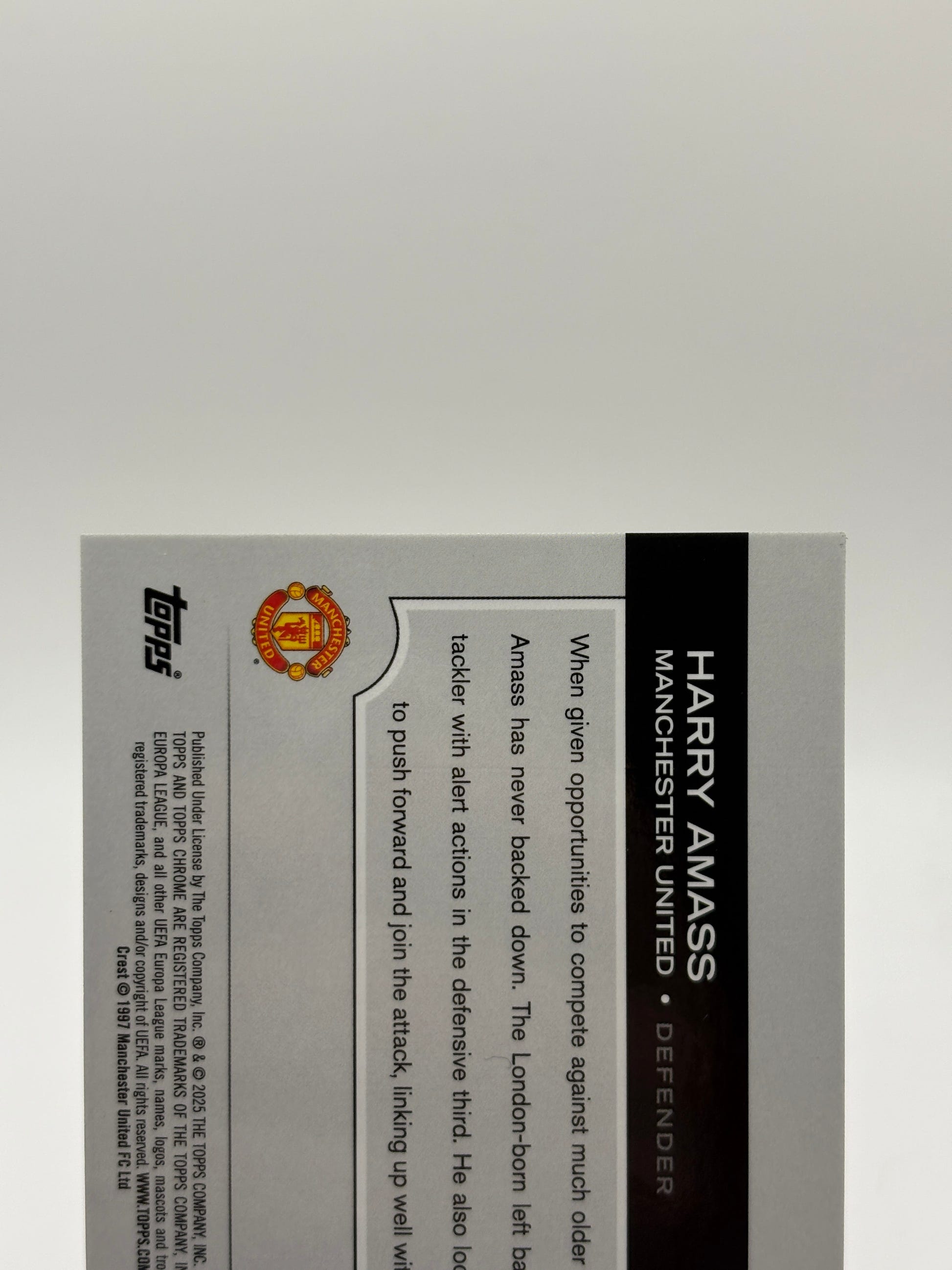 2025 Topps Chrome Europa League - Harry Amass Rookie 09/10 Refractor FRENLY BRICKS - Open 7 Days image 3