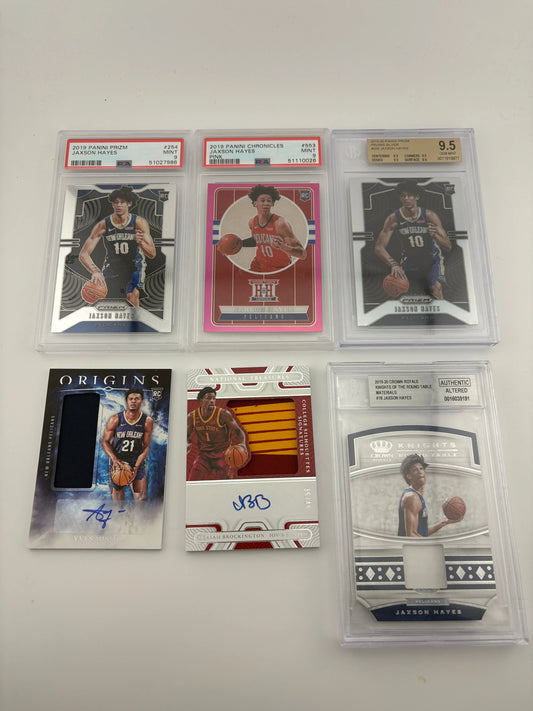 NBA Sports New Orleans Pelicans Card Lot - Jaxson Hayes, Patch, Auto, Rookies FRENLY BRICKS - Open 7 Days