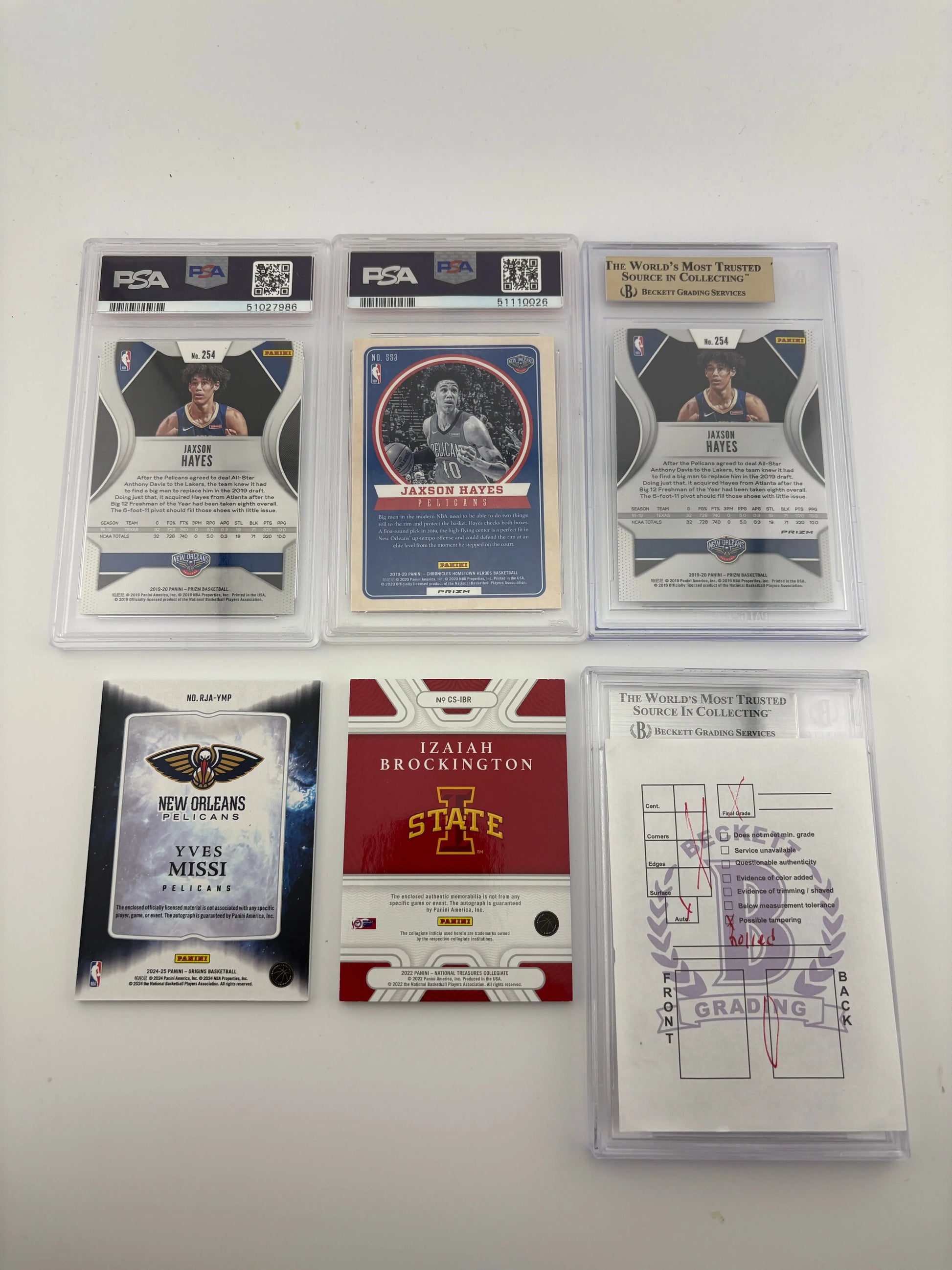 NBA Sports New Orleans Pelicans Card Lot - Jaxson Hayes, Patch, Auto, Rookies FRENLY BRICKS - Open 7 Days