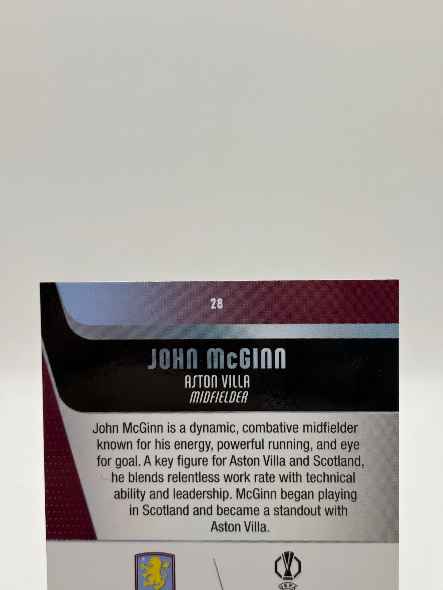 2025-26 Topps Chrome UEFA UCC John McGinn Negative Refractor SP Aston Villa