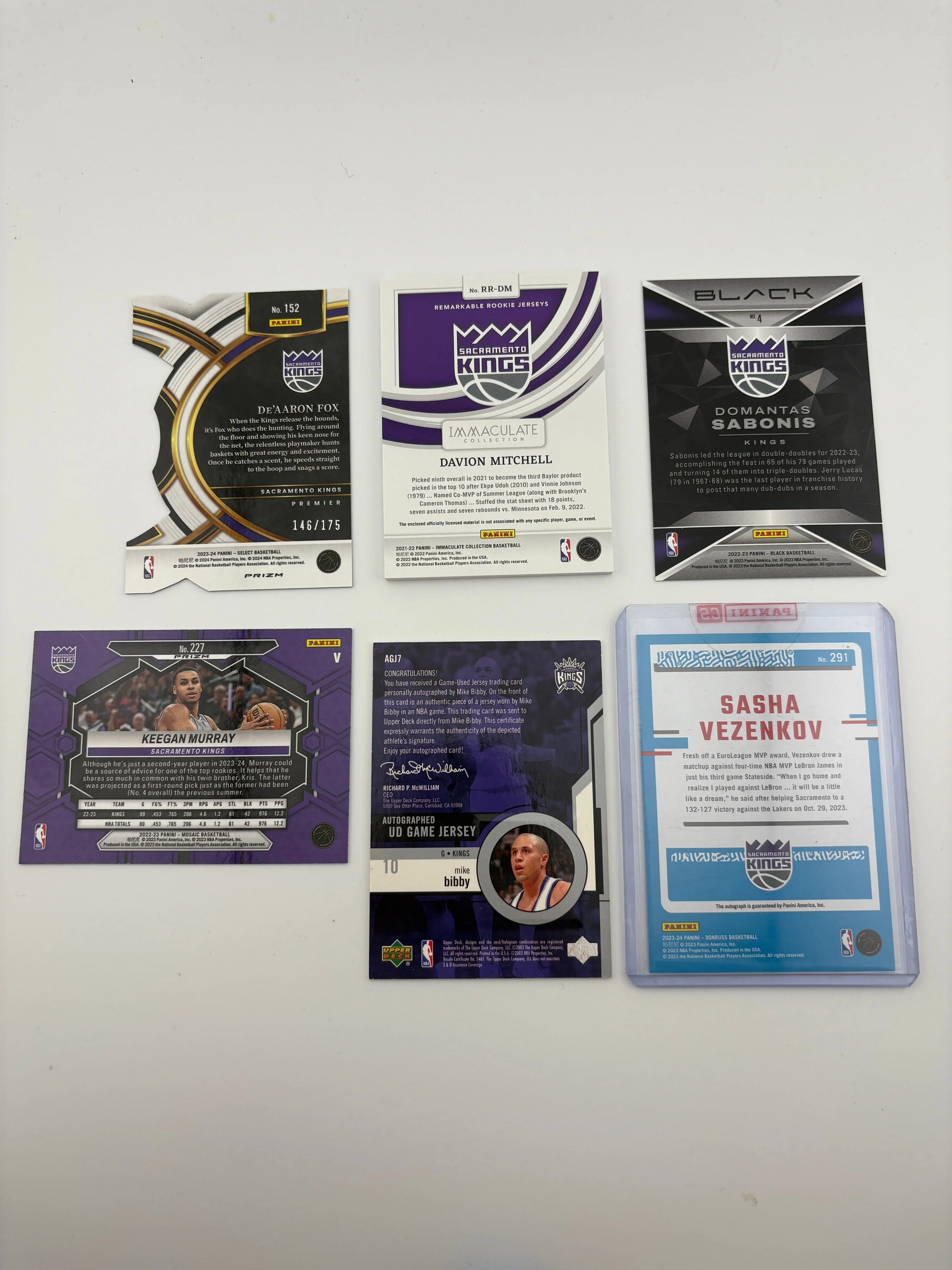 NBA Sports Sacramento Kings Card Lot - Mike Bibby, Rookie, Auto, Numbered FRENLY BRICKS - Open 7 Days