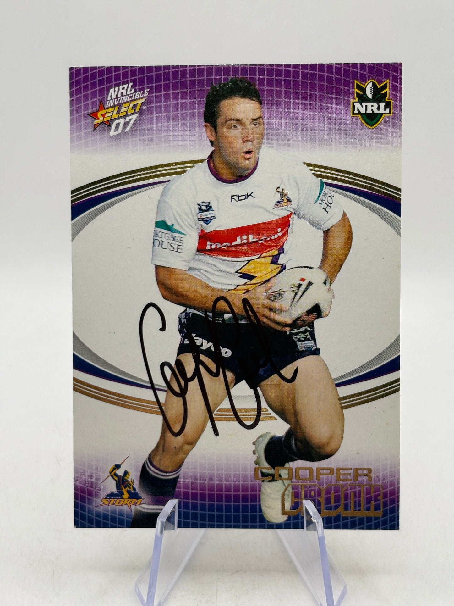 2007 NRL Select - Cooper Cronk #82 Auto On Card