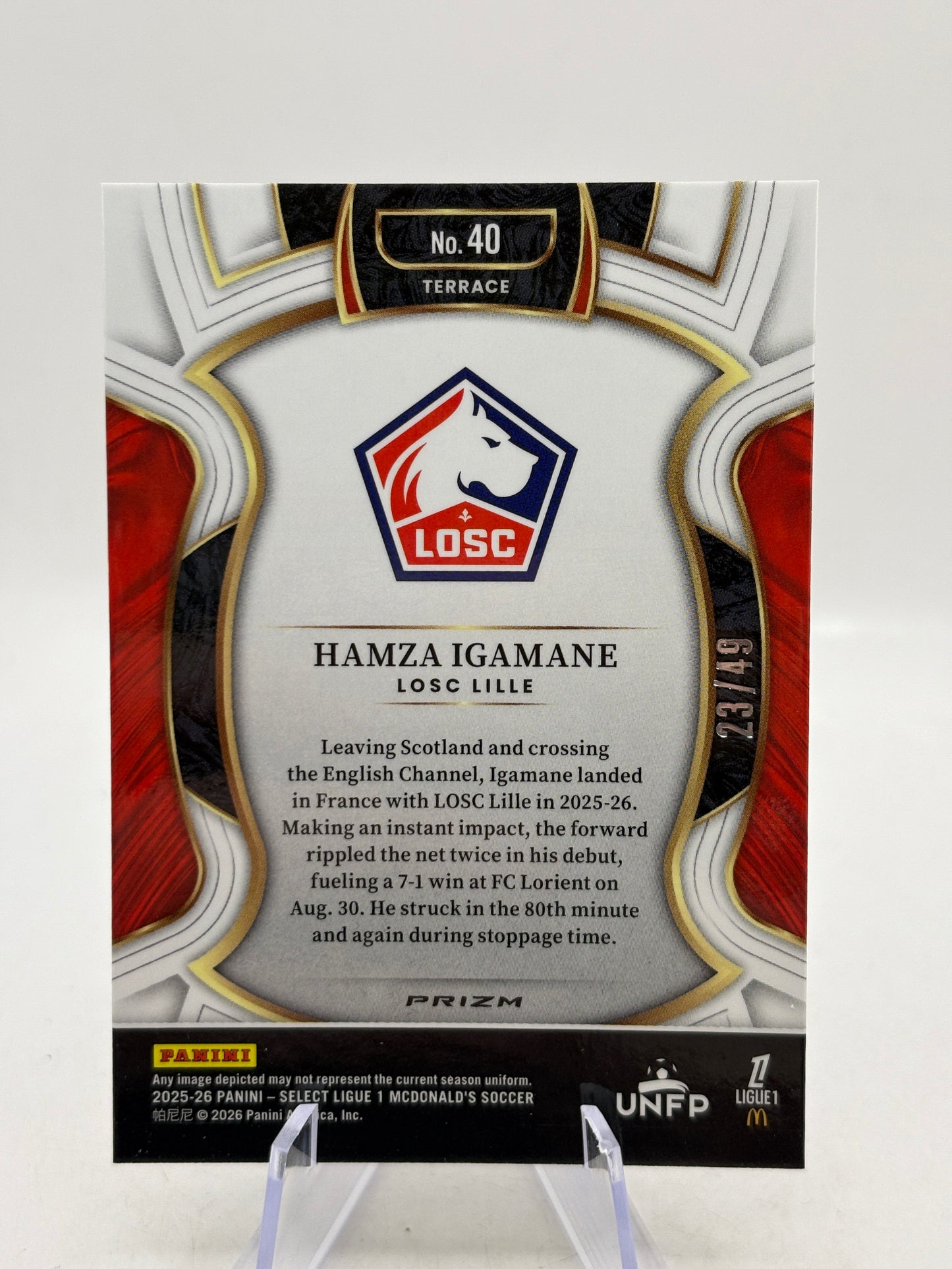 2025-26 Select Ligue 1 - Hamza Igamane #40 Pink Dragon Scale /49