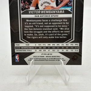 2023-24 Panini Mosaic Basketball - Victor Wembanyama #282 Silver Mosaic Rookie FRENLY BRICKS - Open 7 Days