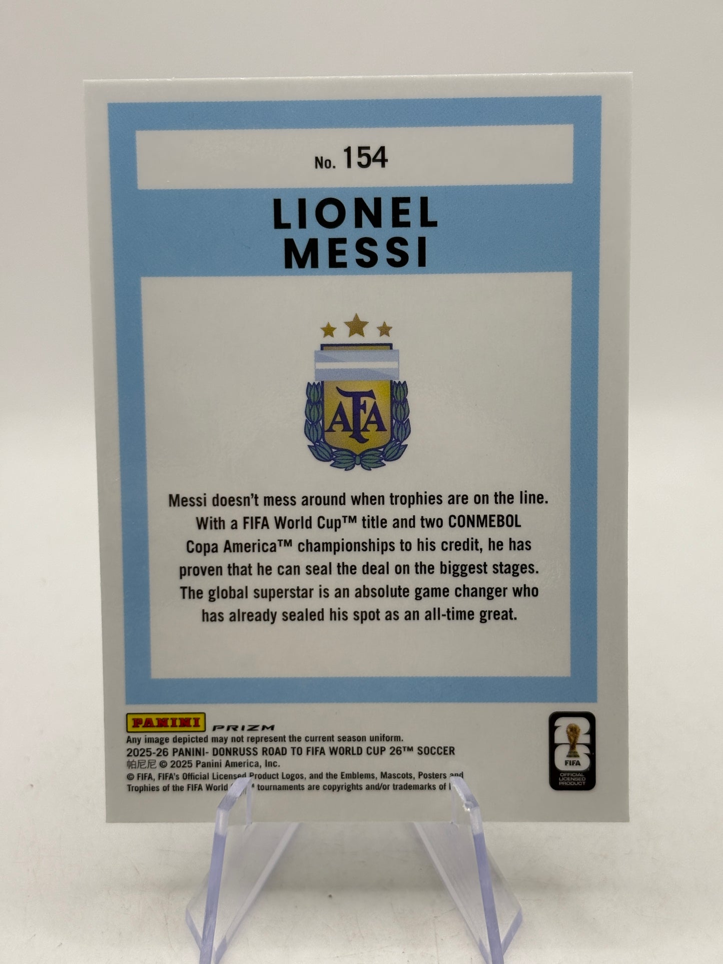2025-26 Panini Donruss Road to World Cup - #154 Lionel Messi Silver