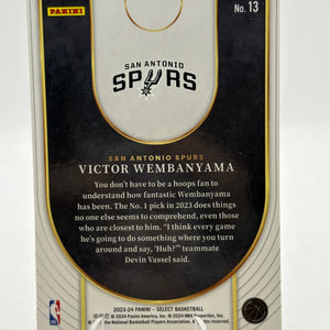 2023-24 Panini Select Basketball - Victor Wembanyama #13 Neon Icon FRENLY BRICKS - Open 7 Days