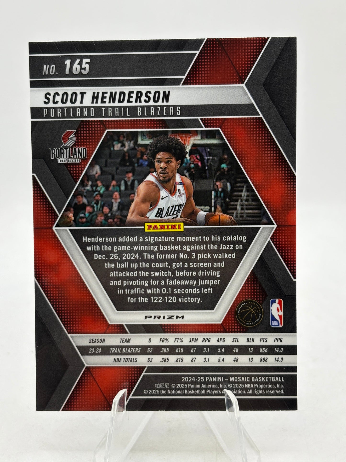 2024-25 Panini Mosaic Basketball - #165 Scoot Henderson Genesis Mosaic FRENLY BRICKS - Open 7 Days