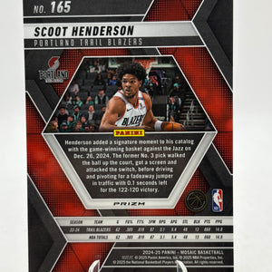 2024-25 Panini Mosaic Basketball - #165 Scoot Henderson Genesis Mosaic FRENLY BRICKS - Open 7 Days