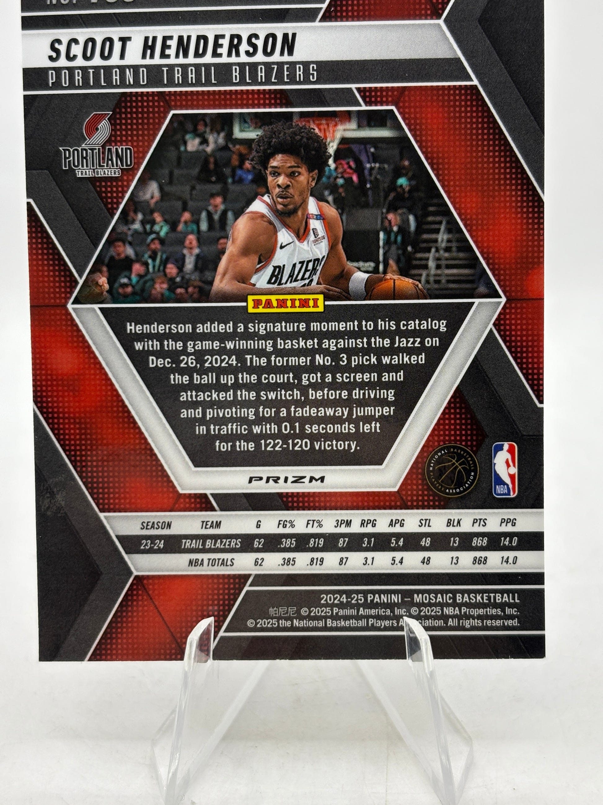 2024-25 Panini Mosaic Basketball - #165 Scoot Henderson Genesis Mosaic FRENLY BRICKS - Open 7 Days image 4