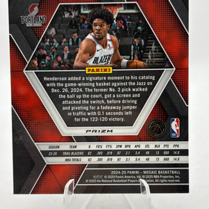 2024-25 Panini Mosaic Basketball - #165 Scoot Henderson Genesis Mosaic FRENLY BRICKS - Open 7 Days