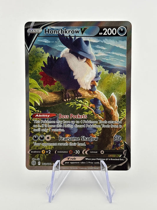 Honchkrow V (Alternate Full Art) 162/172 SWSH09: Brilliant Stars Ultra Rare NM FRENLY BRICKS - Open 7 Days
