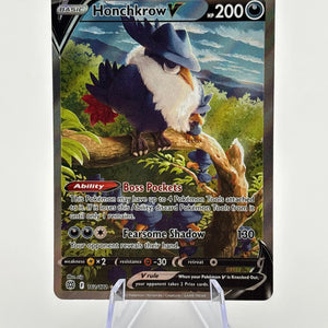 Honchkrow V (Alternate Full Art) 162/172 SWSH09: Brilliant Stars Ultra Rare NM FRENLY BRICKS - Open 7 Days