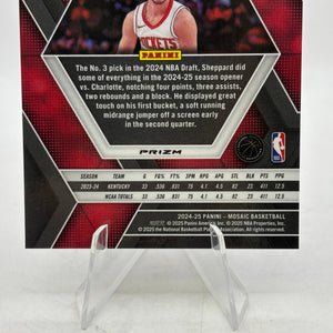 2024-25 Panini Mosaic Basketball - #252 Reed Sheppard /125 Cracked Ice FRENLY BRICKS - Open 7 Days