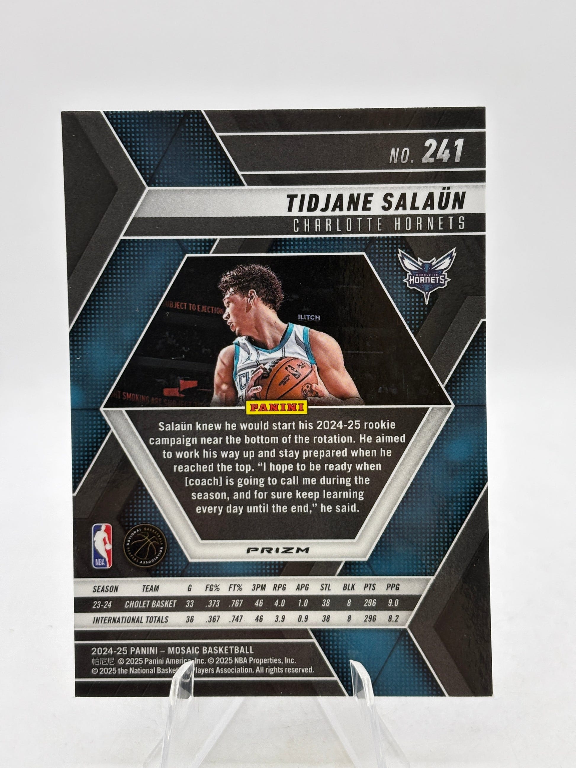 2024-25 Panini Mosaic Basketball - #241 Tidjane Salaun Genesis Mosaic FRENLY BRICKS - Open 7 Days image 2
