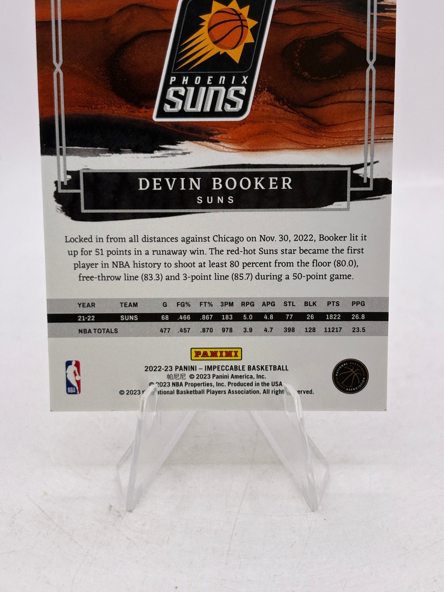 2022-23 Panini Impeccable Basketball #95 Devin Booker FRENLY BRICKS - Open 7 Days