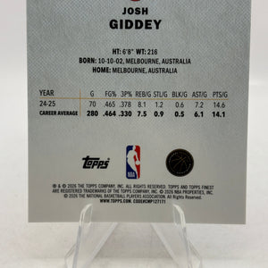 2025-26 Topps Finest - #34 Josh Giddey 144/250 FRENLY BRICKS - Open 7 Days