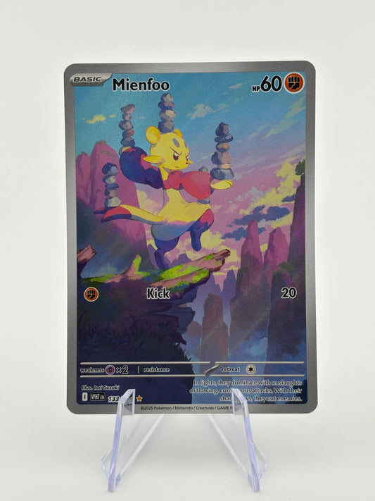 Mienfoo 133/086 - Illustration Rare White Flare Pokemon TCG Nm FRENLY BRICKS - Open 7 Days