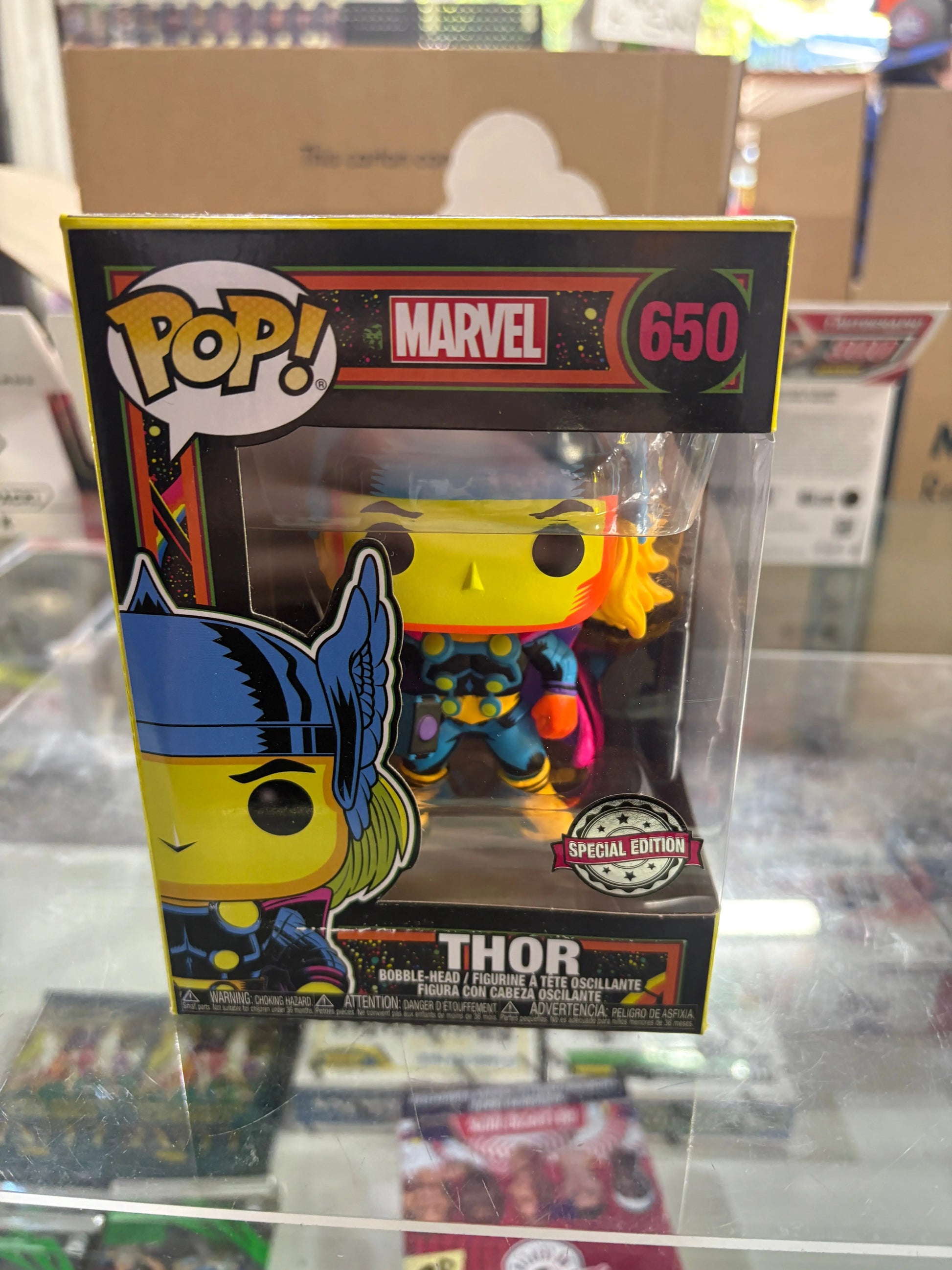 Funko Pop! Marvel #650 Thor Blacklight Special Edition FRENLY BRICKS - Open 7 Days