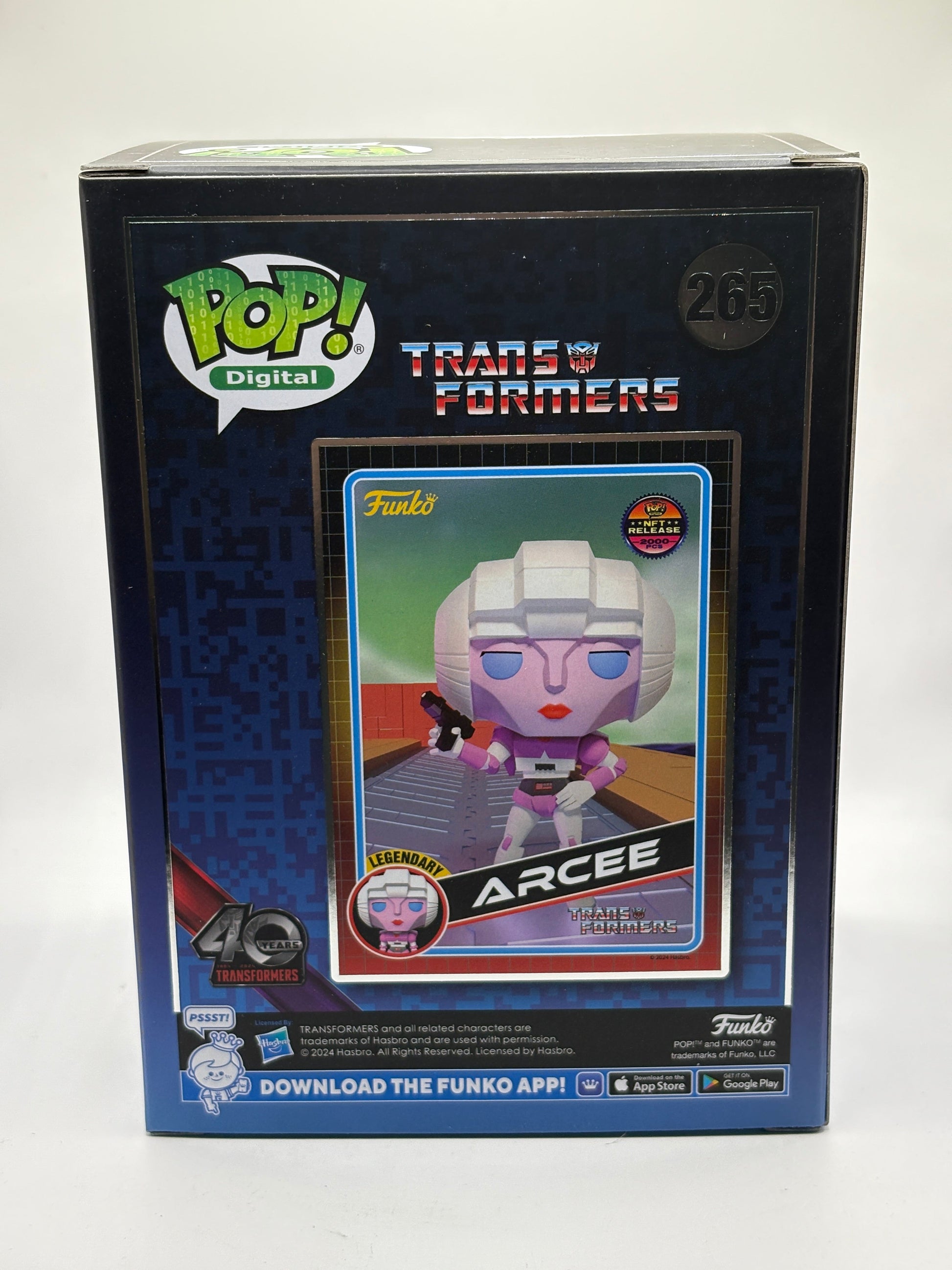 Funko POP! Digital Transformers #265 Arcee NFT Release 2000 Pieces FRENLY BRICKS - Open 7 Days