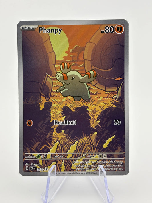 Phanpy 205/191 - Surging Sparks IR Pokemon Card NM FRENLY BRICKS - Open 7 Days