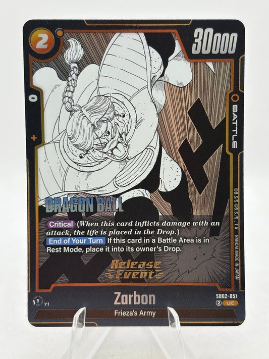 Dragon Ball Super Fusion World - Zarbon SB02-051 Release Event Stamp FRENLY BRICKS - Open 7 Days