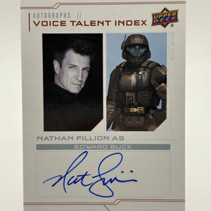 2023 Upper Deck Halo Legacy Nathan Fillion Edward Buck Voice Talent Auto VT-NF FRENLY BRICKS - Open 7 Days