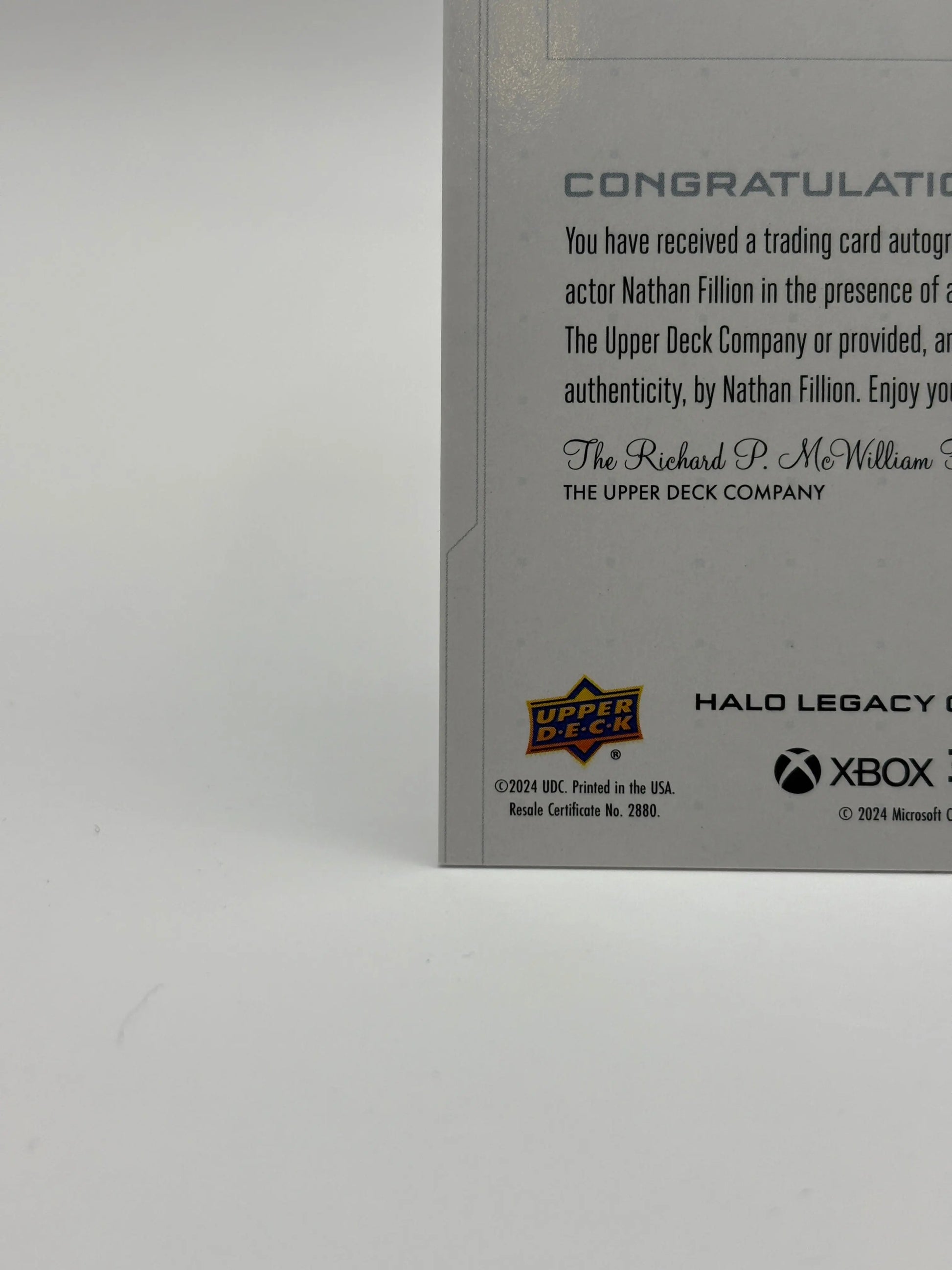 2023 Upper Deck Halo Legacy Nathan Fillion Edward Buck Voice Talent Auto VT-NF FRENLY BRICKS - Open 7 Days