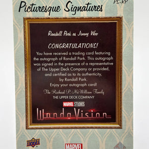 2022 Marvel Studios' WandaVision Randall Park as Jimmy Woo #PS-RP Auto FRENLY BRICKS - Open 7 Days