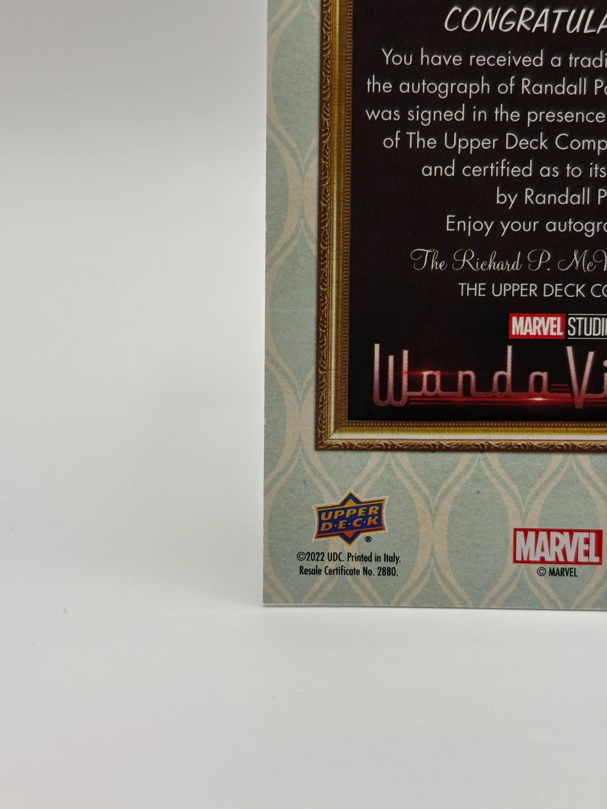 2022 Marvel Studios' WandaVision Randall Park as Jimmy Woo #PS-RP Auto FRENLY BRICKS - Open 7 Days