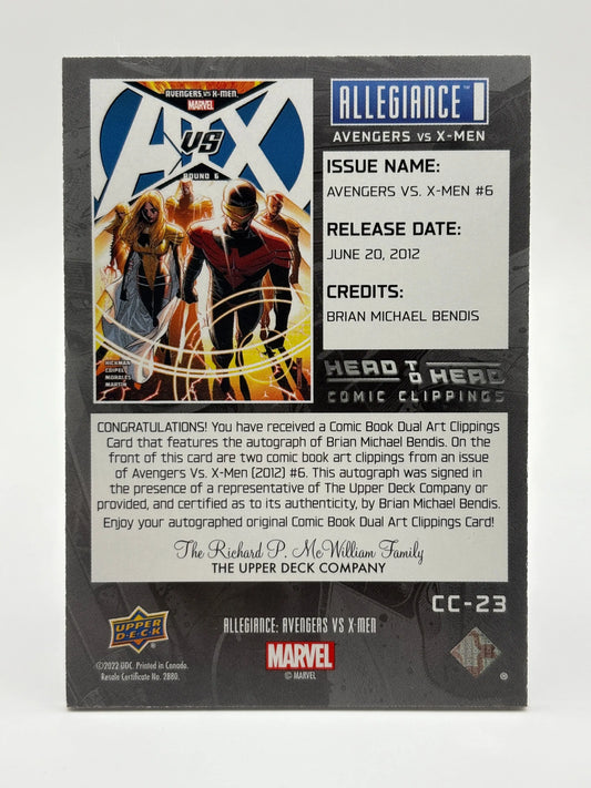 2023 Upper Deck Allegiance Avengers vs X-Men Head to Comic Clippings Auto CC-23 FRENLY BRICKS - Open 7 Days