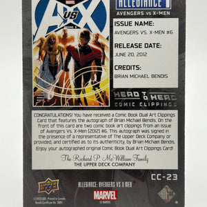 2023 Upper Deck Allegiance Avengers vs X-Men Head to Comic Clippings Auto CC-23 FRENLY BRICKS - Open 7 Days