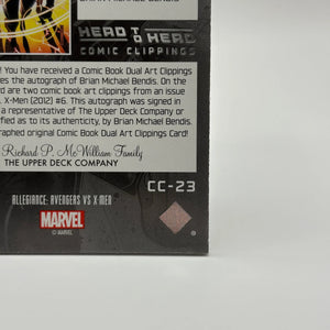 2023 Upper Deck Allegiance Avengers vs X-Men Head to Comic Clippings Auto CC-23 FRENLY BRICKS - Open 7 Days