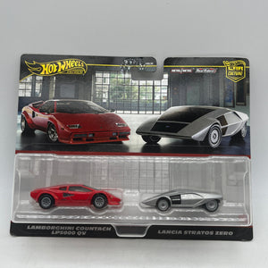 Hot Wheels Premium Car Culture 2 Pack Lamborghini Countach & Lancia Stratos Zero FRENLY BRICKS - Open 7 Days