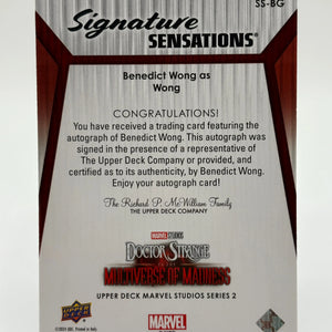 2024 Marvel Studios Series 2 Signature Sensations Benedict Wong as Wong Auto SS-BG (1) FRENLY BRICKS - Open 7 Days
