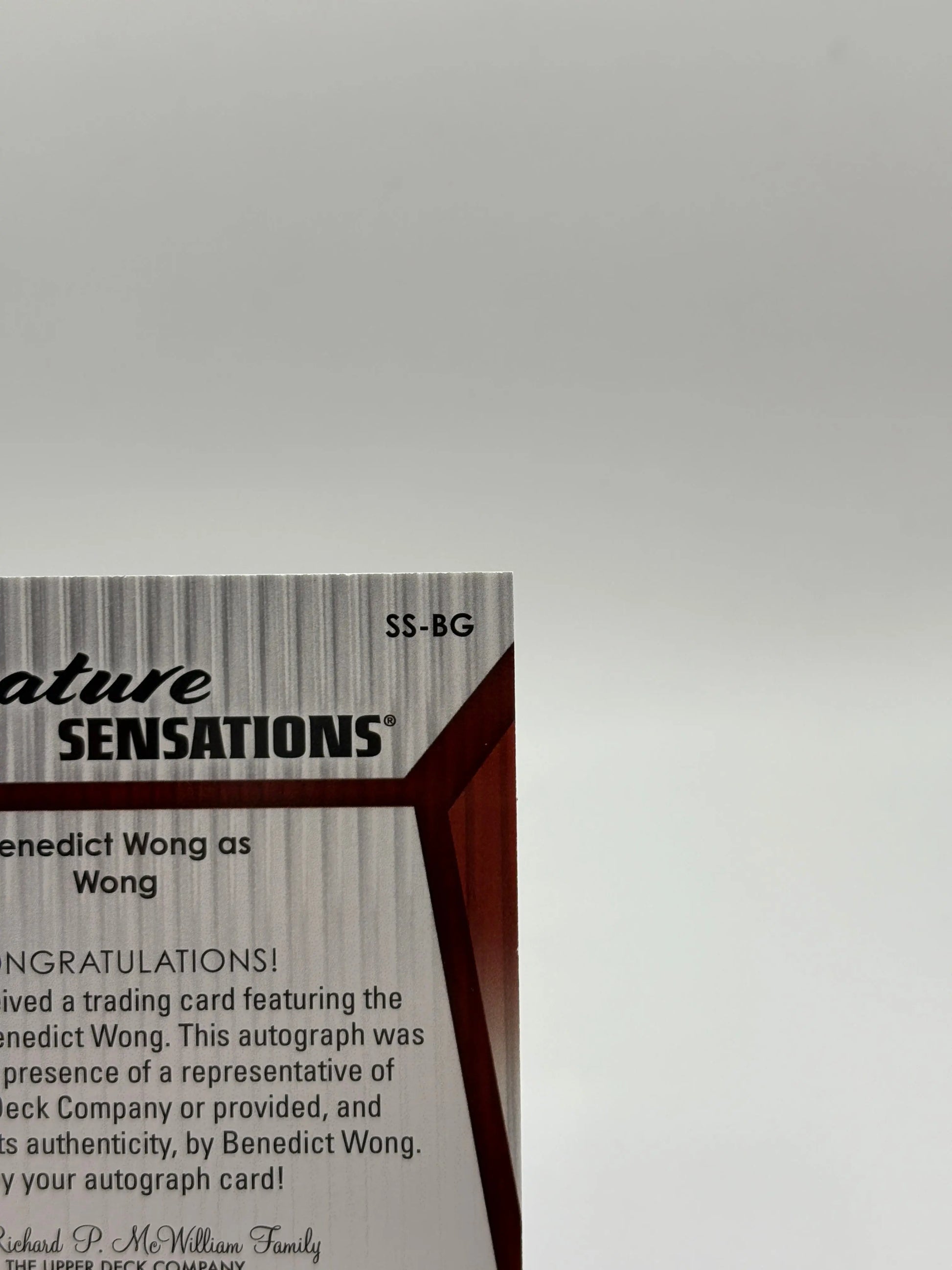 2024 Marvel Studios Series 2 Signature Sensations Benedict Wong as Wong Auto SS-BG (1) FRENLY BRICKS - Open 7 Days