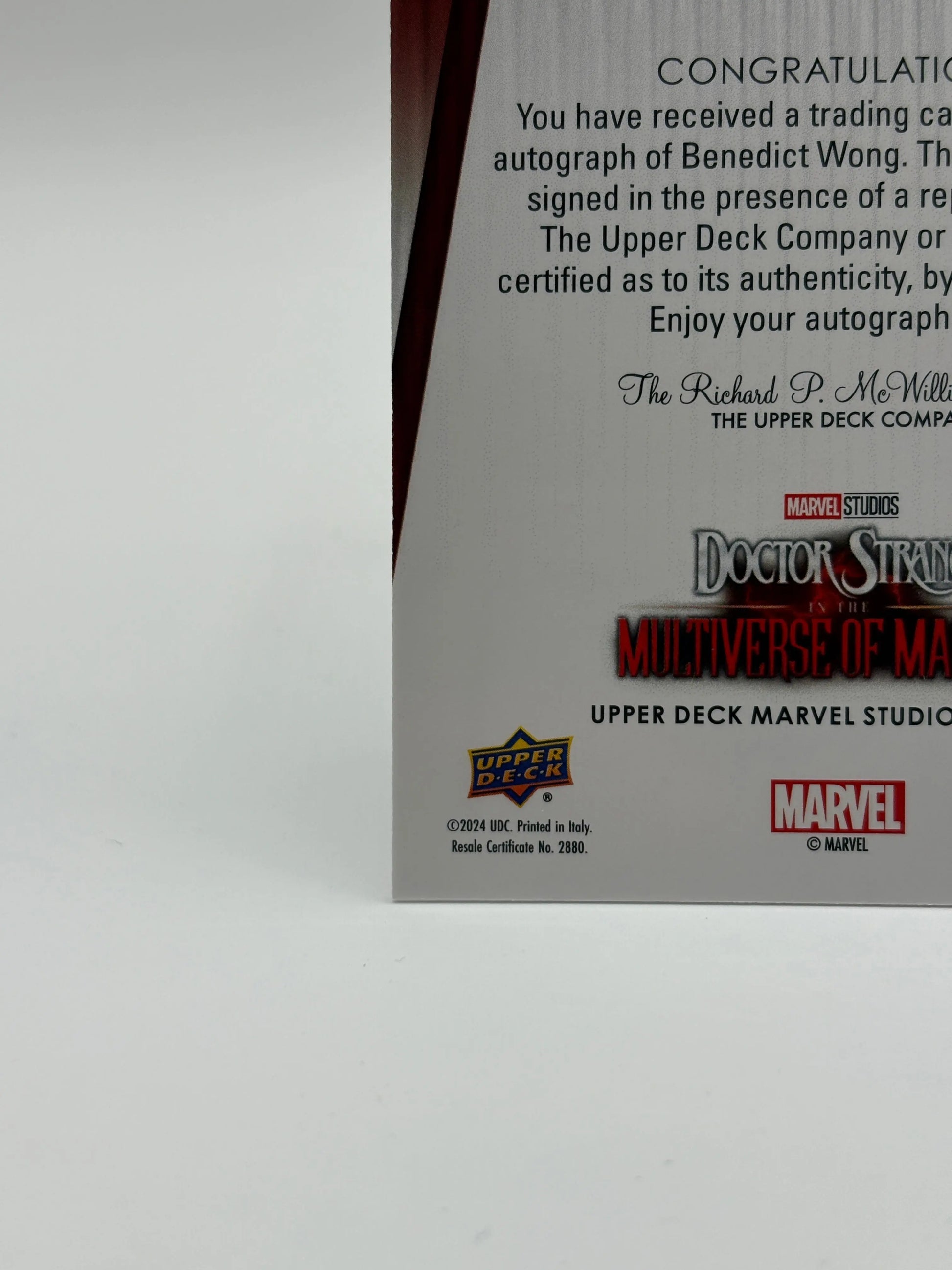 2024 Marvel Studios Series 2 Signature Sensations Benedict Wong as Wong Auto SS-BG (1) FRENLY BRICKS - Open 7 Days