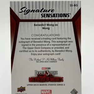 2024 Marvel Studios Series 2 Signature Sensations Benedict Wong as Wong Auto SS-BG (2) FRENLY BRICKS - Open 7 Days