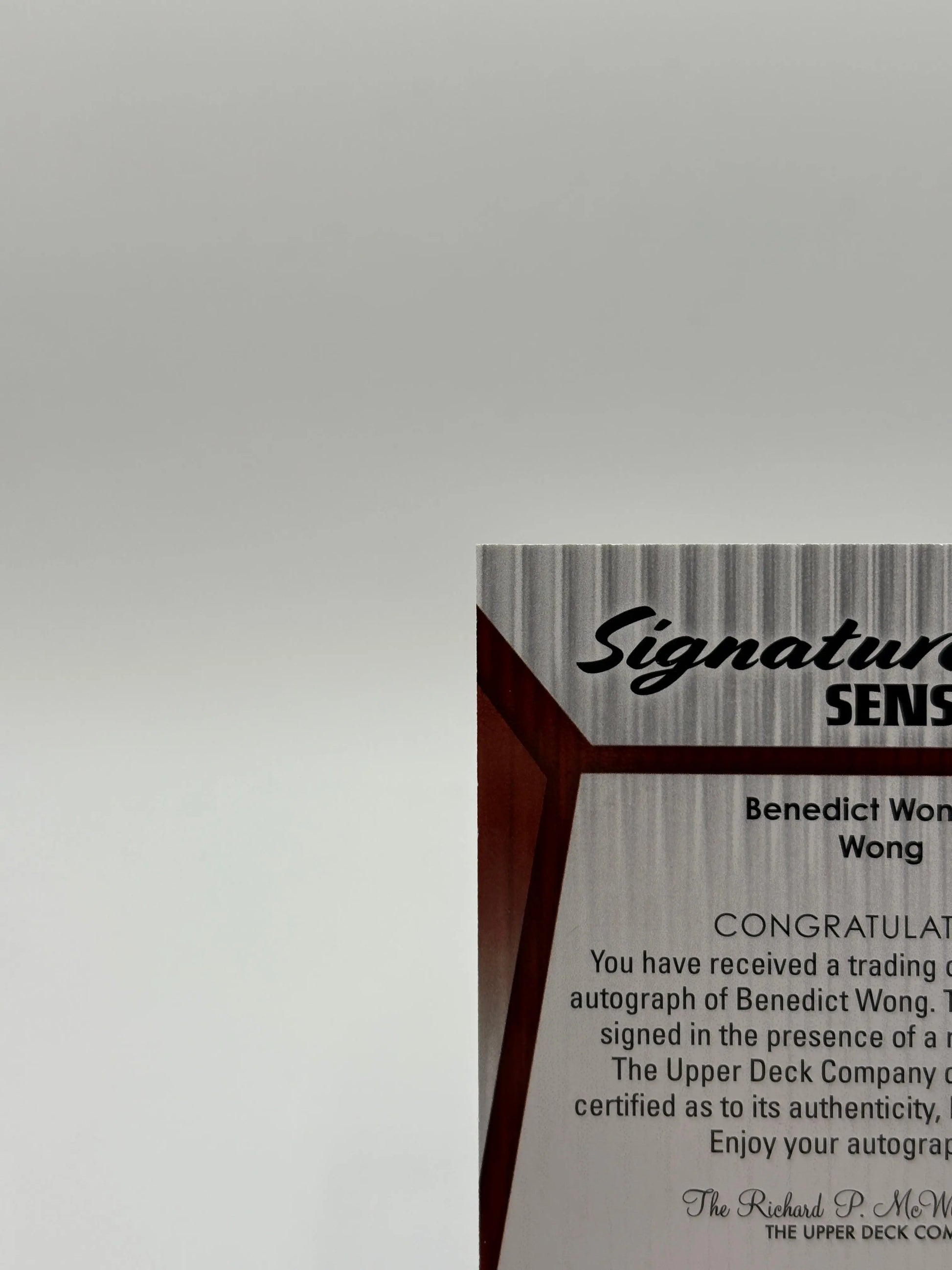 2024 Marvel Studios Series 2 Signature Sensations Benedict Wong as Wong Auto SS-BG (2) FRENLY BRICKS - Open 7 Days