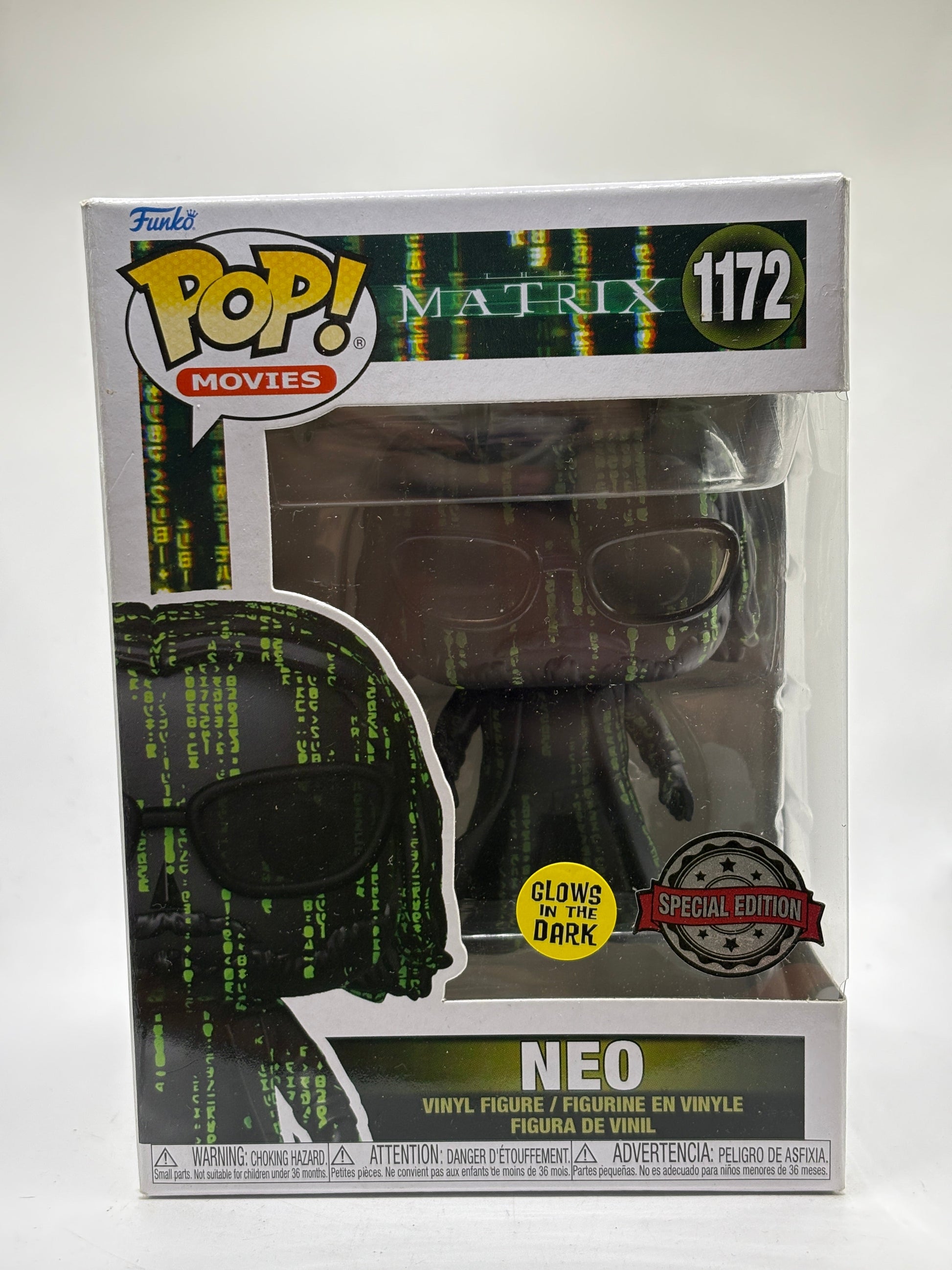 Funko POP! Movies Matrix #1172 Neo Glow Special Edition FRENLY BRICKS - Open 7 Days