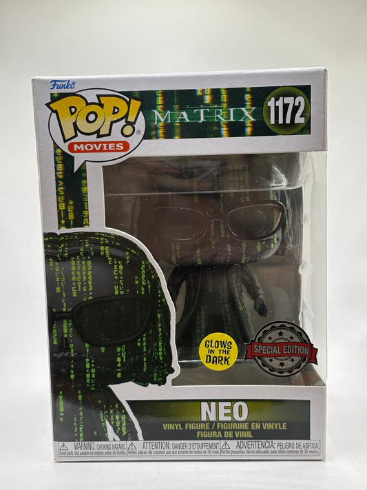 Funko POP! Movies Matrix #1172 Neo Glow Special Edition FRENLY BRICKS - Open 7 Days