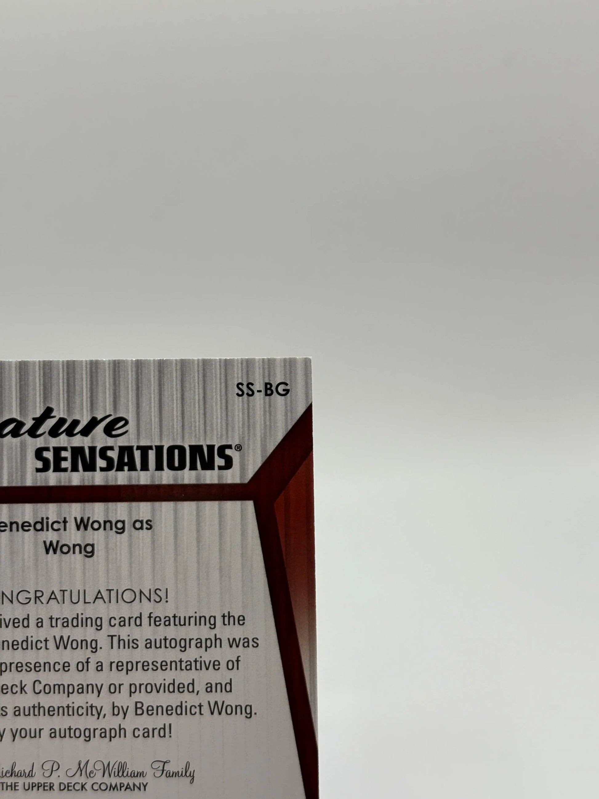 2024 Marvel Studios Series 2 Signature Sensations Benedict Wong as Wong Auto SS-BG (2) FRENLY BRICKS - Open 7 Days