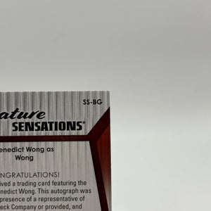 2024 Marvel Studios Series 2 Signature Sensations Benedict Wong as Wong Auto SS-BG (2) FRENLY BRICKS - Open 7 Days