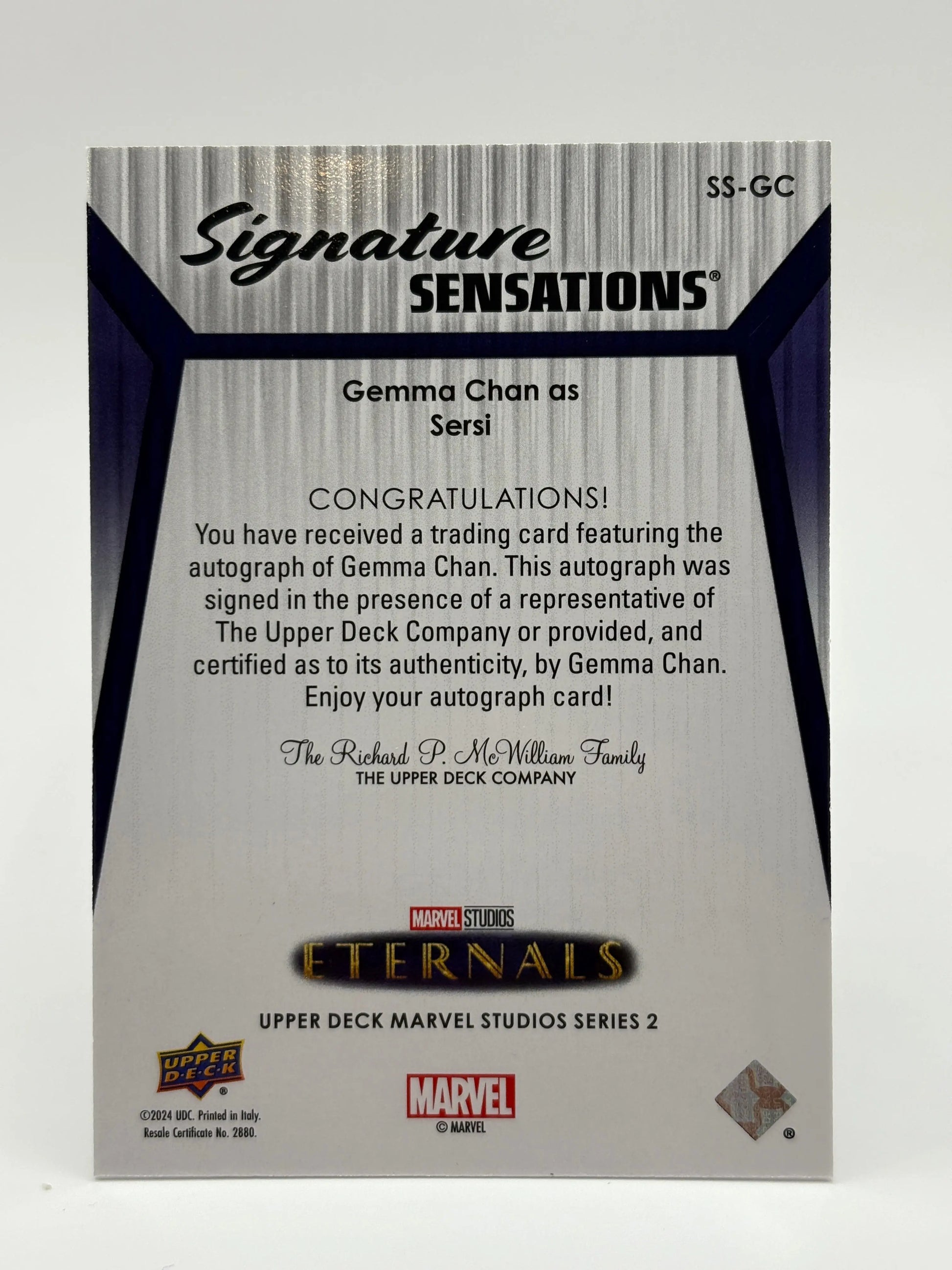 2024 UD Marvel Studios Series 2 Gemma Chan as Sersi #GC Autograph Auto FRENLY BRICKS - Open 7 Days