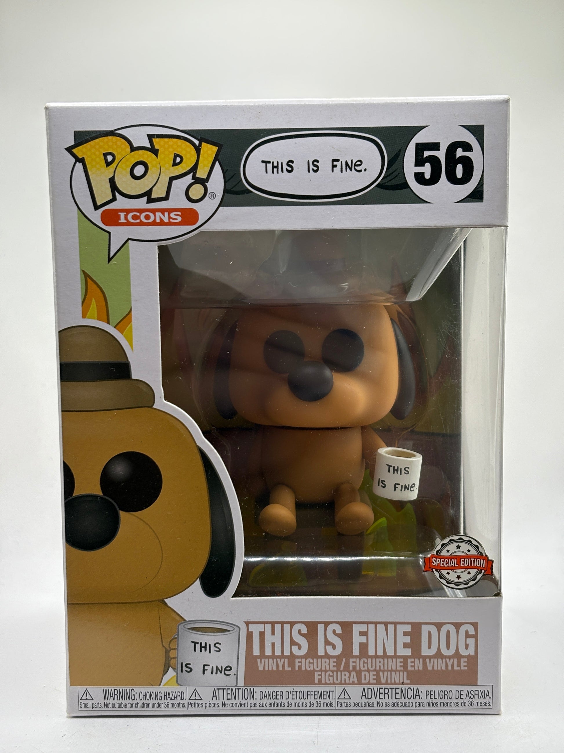Funko POP! Icons This is Fine. #56 This is Fine Dog Special Edition FRENLY BRICKS - Open 7 Days
