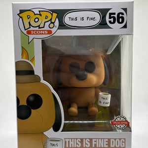 Funko POP! Icons This is Fine. #56 This is Fine Dog Special Edition FRENLY BRICKS - Open 7 Days